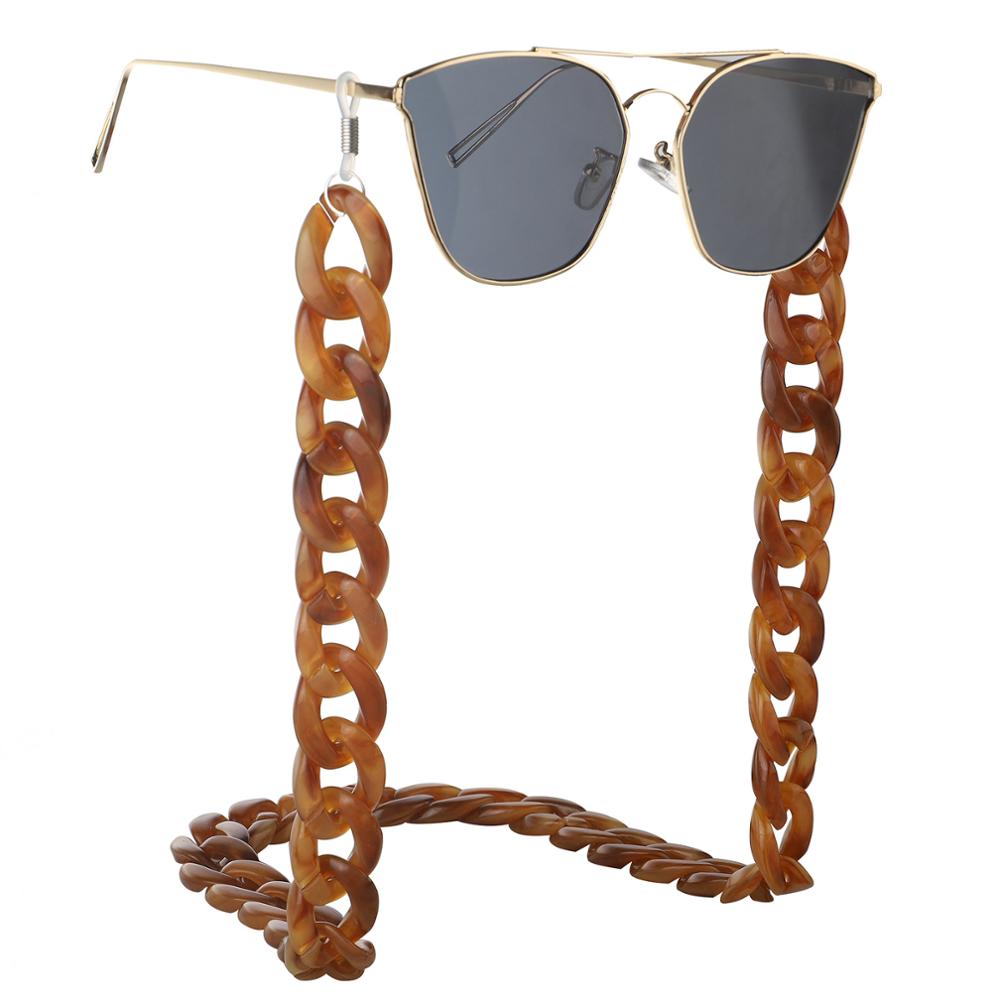 Men Women Square Retro Reflective Metal Frame Glasses Chain Strap Sunglasses  - Silver - CJ18DC8RAG9